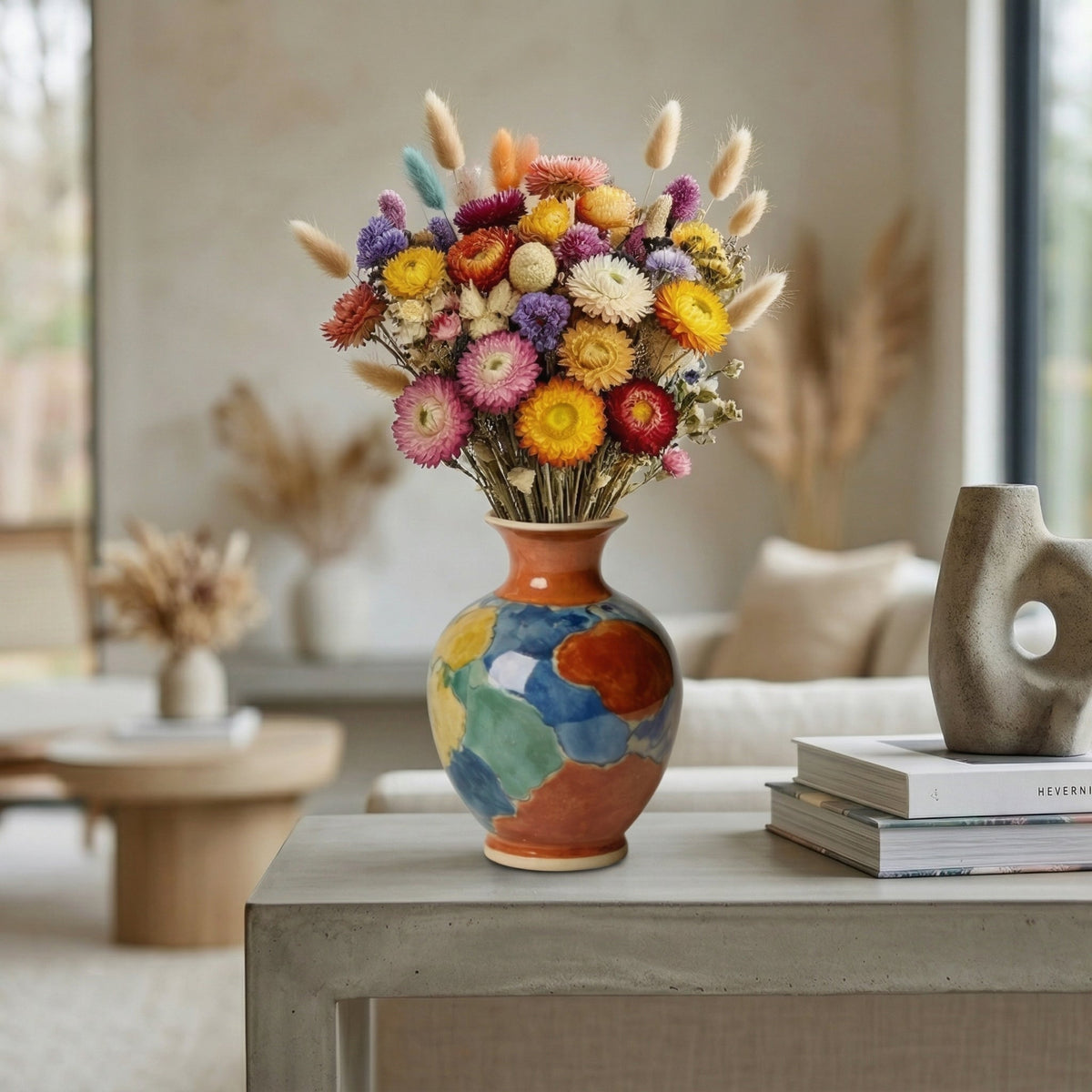 🍍LUMIKIDIY™ Abstract Multicolor Art Ceramic Vase
