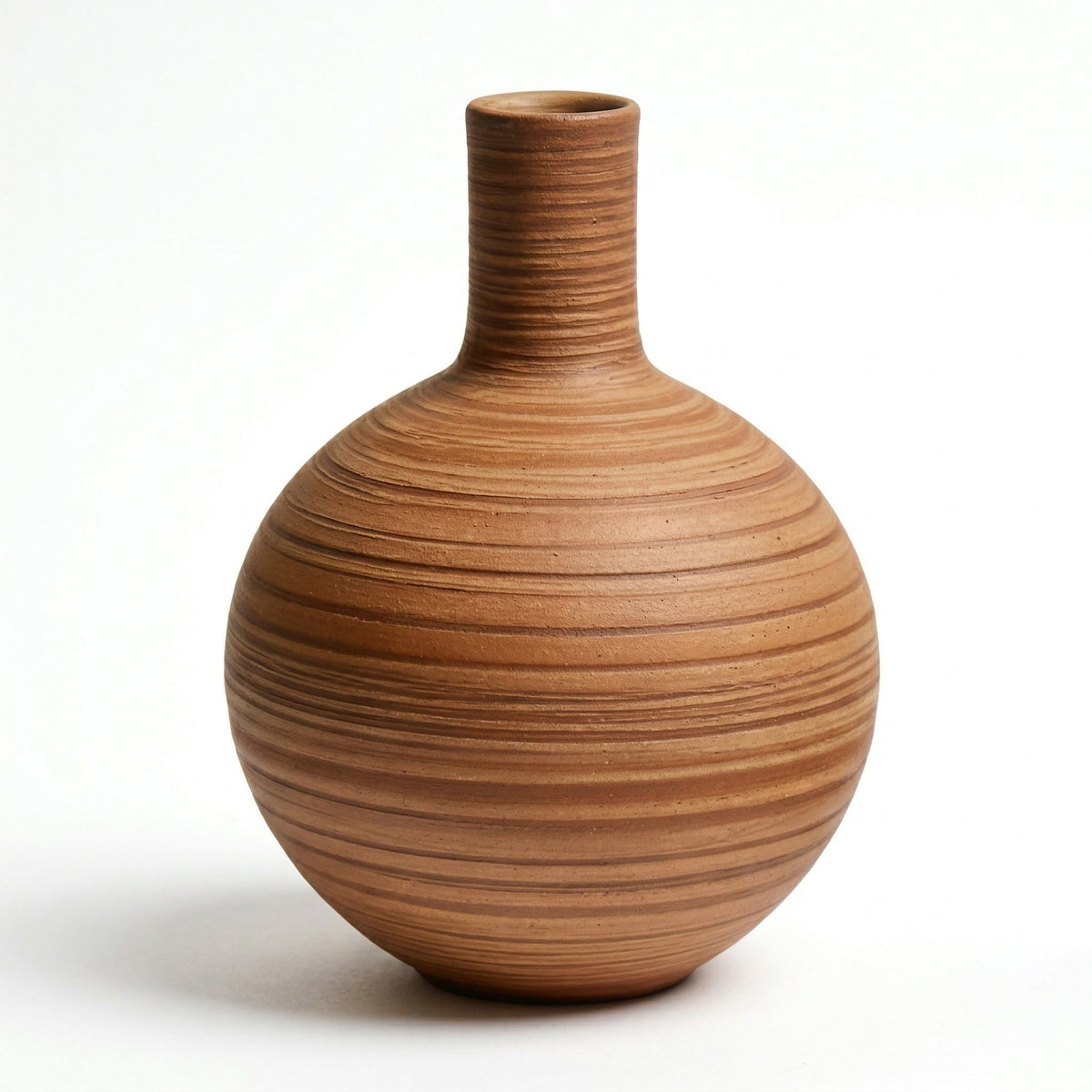 🍆LUMIKIDIY™ Rustic Striped Round Ceramic Vase