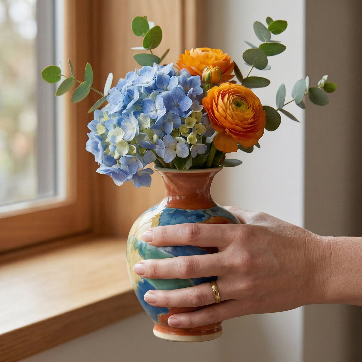 🍍LUMIKIDIY™ Abstract Multicolor Art Ceramic Vase