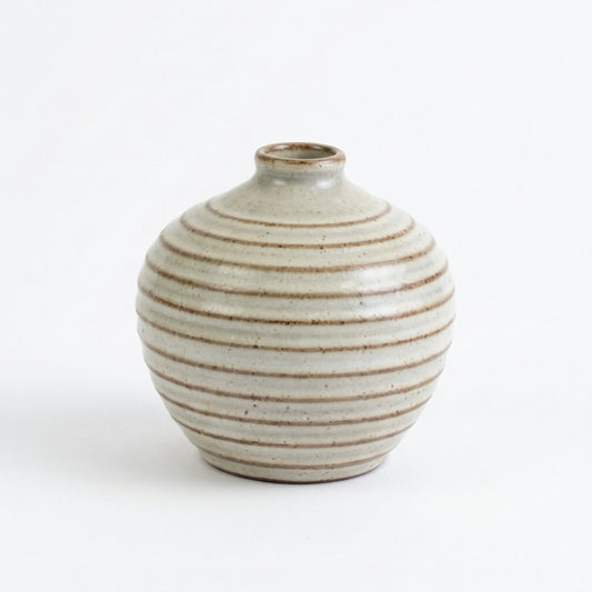 🍊LUMIKIDIY™ Round Ribbed Ceramic Bud Vase