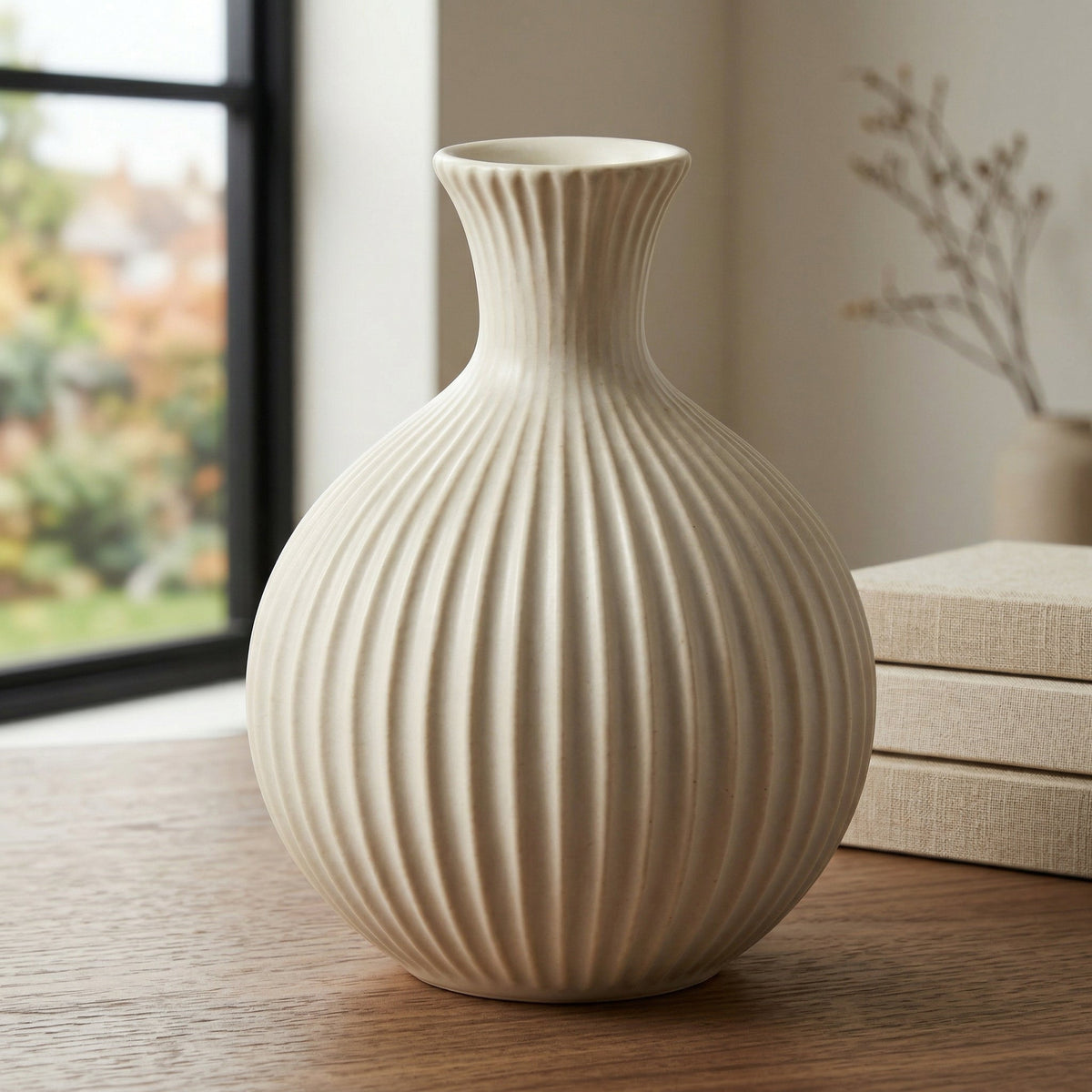 🍑LUMIKIDIY™ Fluted Ceramic Decorative Vase