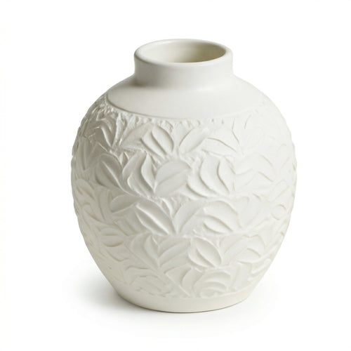 🍎LUMIKIDIY™ Embossed White Floral Ceramic Vase
