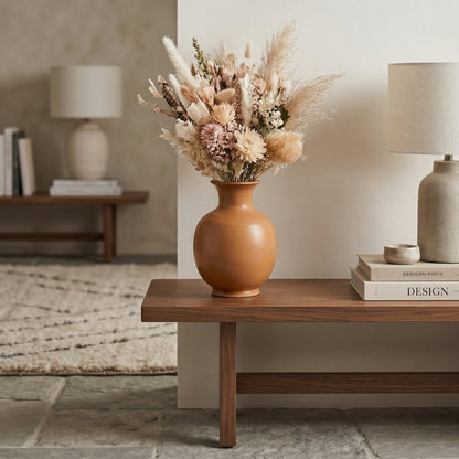 🥥LUMIKIDIY™ Rustic Brown Ceramic Decorative Vase